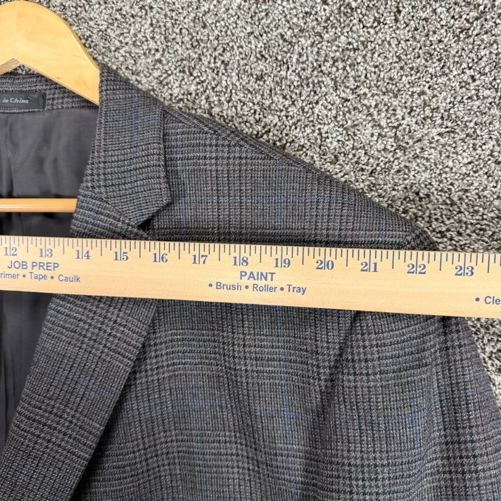 LAUREN RALPH LAUREN Blazer Mens 52R Gray Wool Glen Plaid Sport Coat Jacket